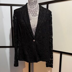 Nanette Lepore Elegant Black Lace Blazer